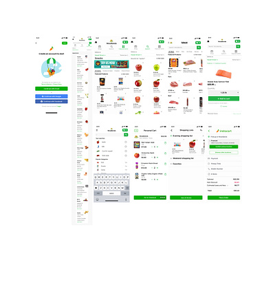 Grocery App Visual Design brand design delivery app design app grocery app grocery list grocery online instacart instacart app market app online delivery redesign concept ui ux design ui design ui ux uidesign visual design