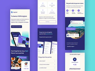 Kapital Website app bank design finance fintech kapital landing mobile mobile app mobile design mobile ui ndicius paraguay ui web website