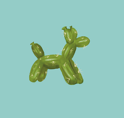 Cactus Balloon Dog balloon cactus cartoon character colorful concept drawing illustration product product designer product designs productdesign