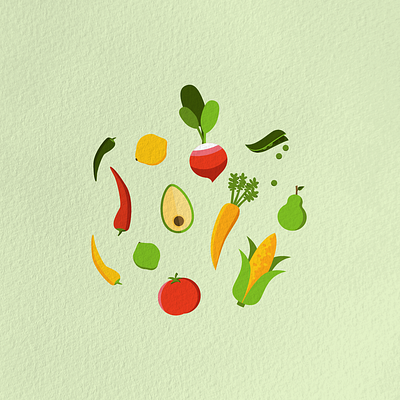 Garden Vector Series design fruit garden illustration illustrator vector vector illustration vegetables