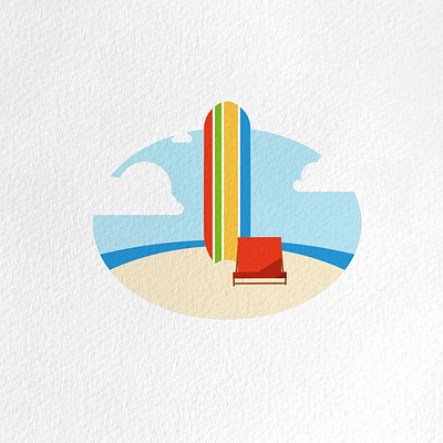 Beach Vector Series beach design illustration illustrator ocean surf board vector vector illustration