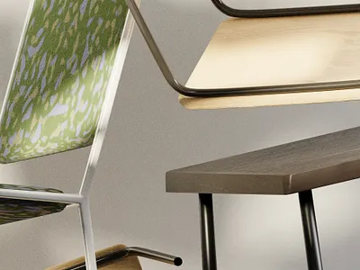 Chairs in the Sun (2) 3d 3d art blender chairs floating furniture illustration materials procedural sun textures