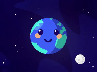 Space Travel earth flat design gif illustration motion graphics rocket space speed up stars