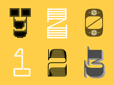 Letters Y, Z and numbers from 0 to 3 for 36days of type 36daysoftype custom lettering custom letters design letter lettering type typedesign typography