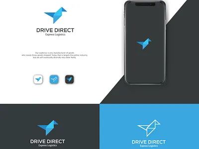 Drive Direct Express Logistics app branding design graphic design icon logo minimal ui ux vector