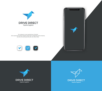 Drive Direct Express Logistics app branding design graphic design icon logo minimal ui ux vector