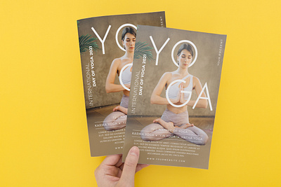 YOGA FLYER balance beautiful calm class classes double exposure energy flyer girl green healing health meditation modern monogrph natural nature oriental peaceful post