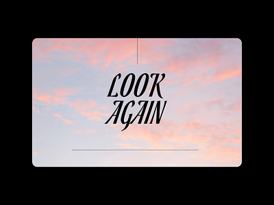 Look again design minimalist typogaphy