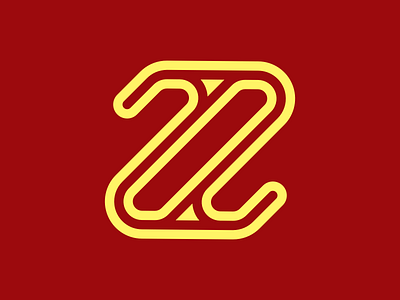 Letter Z clean design flat graphic design letter z logo minimal red typography vector yellow