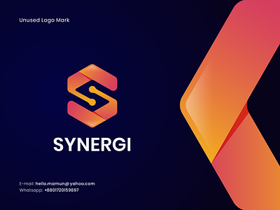 SYNERGI - Letter S Technology Logo abstract ai branding creative crypto design ecomerce flat gradiant icon letter s logo logo design logo icon modern monogram nft tech technology logo