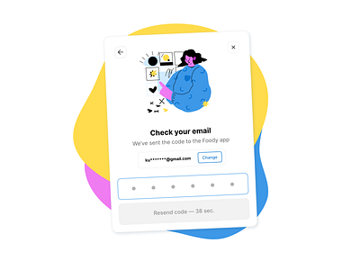 Email verification modal concept dailyui dailyuichallenge design email email varification figma illustration modal ui uiux varification code web design