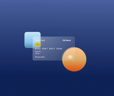 Glassmorphic Bank Card card dailyui figma glassmorphism