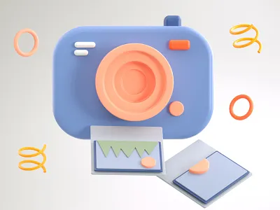 Polaroid 3D illustration 3d cinema4d design george illustraion mikiashvili minimalistic modern nft render