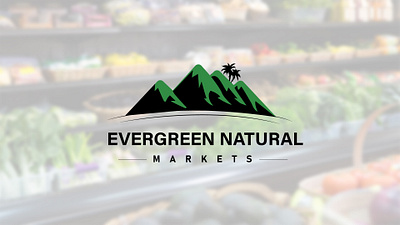 Evergreen Natural Markets Logo branding graphicdesign icon logo design logotype ui ux vector web