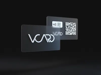 3d card vcards NFC 3d 3d black card glass nfc qr qrcode vcard vcards