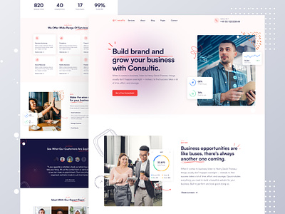 Business Consulting Agency Landing Page advisor agency website business clean colorful company consultancy consultant consultation consulting corporate finance financial landing page landingpage services ui ux webdesign website