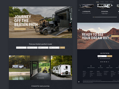 Heartland RV adventure automotive graphic design heartland outdoors portfolio recreational vehicle rv web design web development wordpress