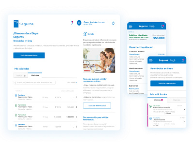 Bupa Seguros Sitio Privado & App diseño ui diseño ux seguros soho soho ui soho ux ui design ux design