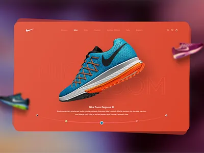 Nike Zoom Pegasus | Landin Page Concept nike air nike air max uidesign webdesign website design