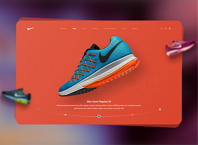 Nike Zoom Pegasus | Landin Page Concept nike air nike air max uidesign webdesign website design