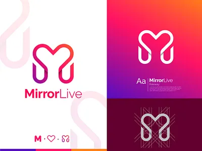 Heart shape M letter logo creative heart logo heart shape logo letter logo logo mark logodesign m and heart m letter logo red hearts