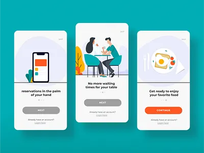 booking app Onboarding app design mobile mobile app mobile design onboarding ui ux