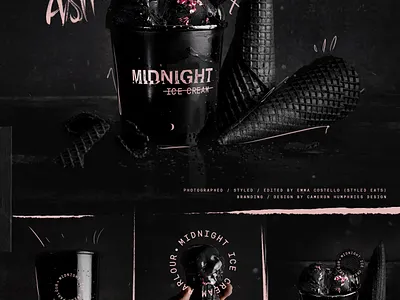 MIDNIGHT Ice Cream art direction branding design digitalart graphic design illustration logo packaging type typography