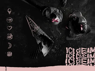 MIDNIGHT Ice Cream art direction branding design digitalart graphic design illustration logo packaging type typography