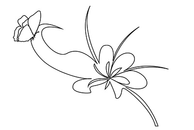 Flower one line art design fiverr flyer icon illustration line art logo one line art poster ui ux vector