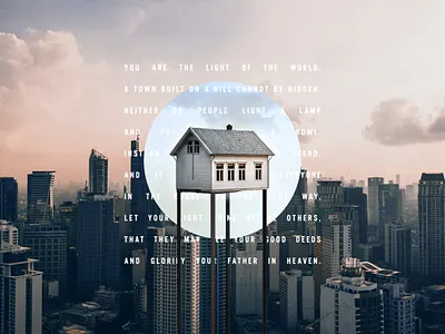 City on a Hill adobe adobe photoshop christian christian design christian designer city on a hill cityscape composite design graphic design house photoshop