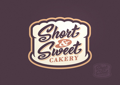 Short & Sweet Cakery Logo bakery baking brand branding cake cakery cakes food goods logo muffin pastry shop sweet sweets