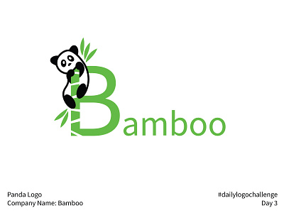 #dailylogochallenge - Day 3 bamboo dailylogochallenge illustration logo logo design logo mark panda