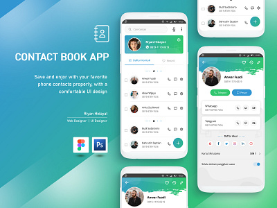 Contact Book App app design mobile app ui ui ux ux web webdesigner website