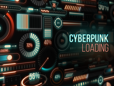 Cyberpunk Loading app branding cyber cyberpunk cyberpunk2077 cybersecurity diagram diagrams hud loader loading loading animation loading bar loading icon loading screen logo modern design title typography ui