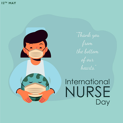international nurse day colours concept creativity design flat illustration illustration logo typography ux vectorart