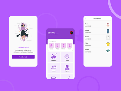 Laundry Path app design figma icon splashscreen typography ui ui design ux