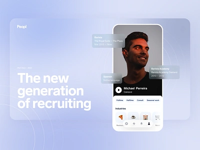 Peopl – Pitch Deck app cv deck design dribbble weekly warmup ios job light minimal peopl pitch presentation recruit simple trend ui ux