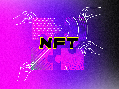NFT ART- Anyone can own NFTs abstract art design futuristic art futuristic design futuristic ui human hands jigsaw puzzle modern modern design modern illustration modern illustrations modernism nft nft piece nftart popular illustration puzzles vector illustrations vector illustrator design