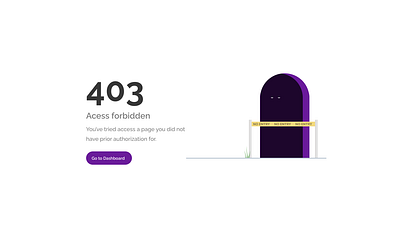 403 Forbidden Page - Access Denied design error page illustration ui ui ux design ux webapps website