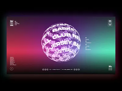 New Jersey Basketball Club 3d animation basketball branding design minimal motion graphics sport typography ui