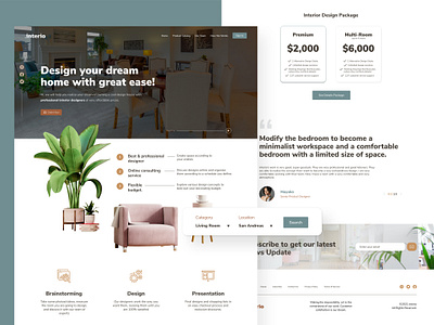 Interior Website clean designer graphic design graphicdesign interior light mobile simple ui design uidesign user interface userinterface ux uxdesign website
