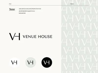 Venue House brand design brand identity branding business card design businesscard design identitydesign logo logodesign logoidea logoinspire logotype mark monogram monogram logo pattern stationery stationery design typography vector