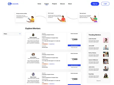 Explore mentor frontend frontend development html css html5 reactjs ui ux web design website website builder