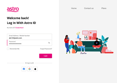 Astro Single Sign On (SSO) Redesign redesign uidesign uiux uxdesign