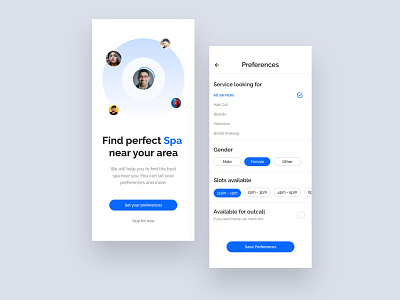Find your stylist barber filter mobile app saloon sort by spa ui user experience user interface design ux