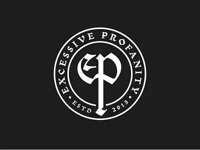 Excessive Profanity - Avatar/badge design avatar badge badge design brand design emblem emblem design ep excessive profanity graphic design logo design shield stamp wax seal
