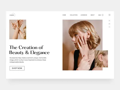 Cases - Jewellery Shop Website fashion landing page minimal product design typogaphy ui ux web web design website website design
