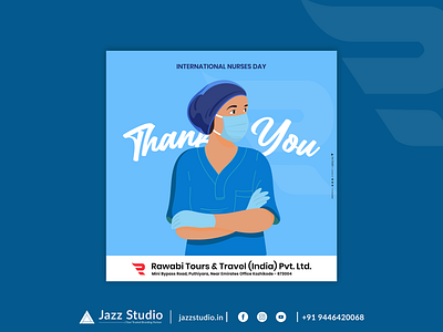 Nurses Day - Rawabi Poster branding brandingreimagined design healthworkers jazzstudio kozhikode nurses nursesday rawabi