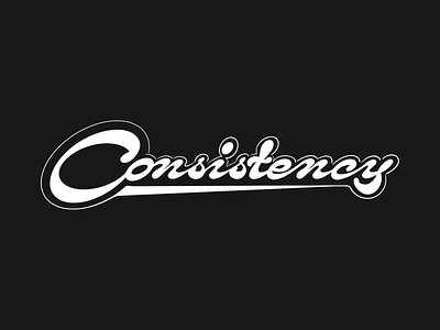 Consistency branding calligraphy cursive custom lettering design graphic design handlettering handwriting illustration lettering logo procreate typography vector