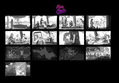 'Milk of Generations' Storyboard ad advertising black direction director family film generations milk movie sketch storyboard white